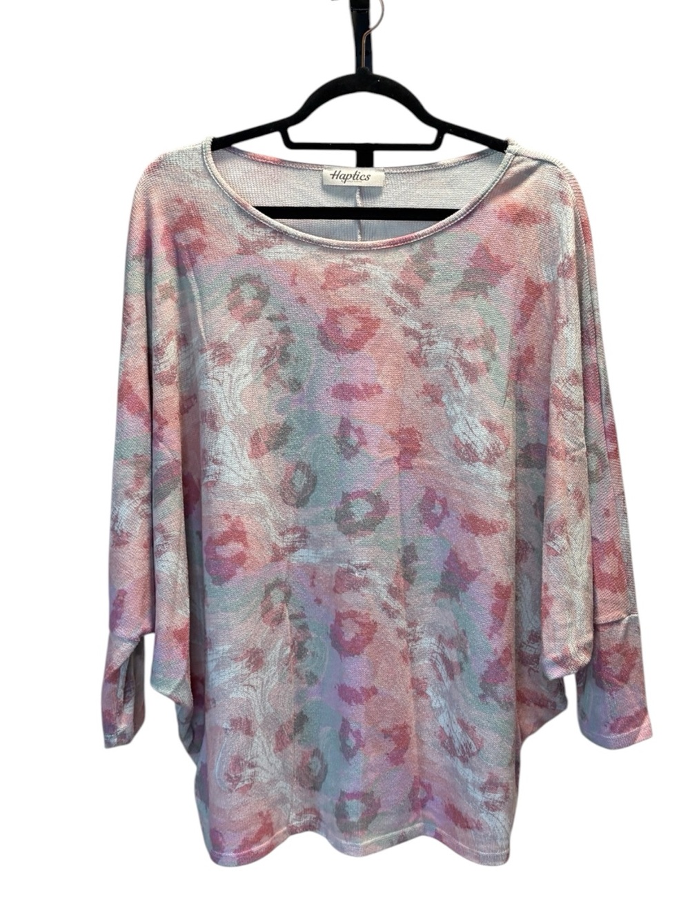 Haptics Women's Pastel Animal-Print Pullover - Pink Multi